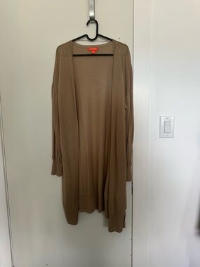 Joe Fresh Tan Open-Front Knit Cardigan